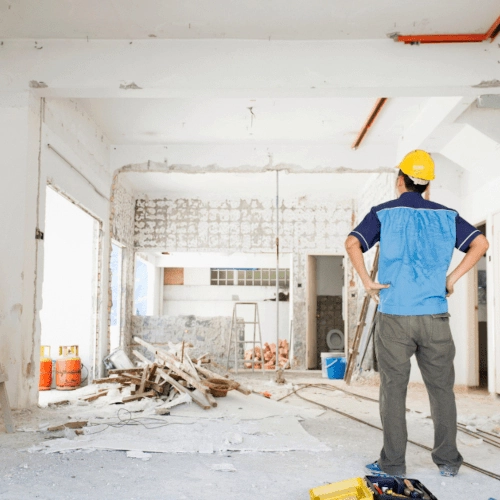 a house during renovations and home improvements